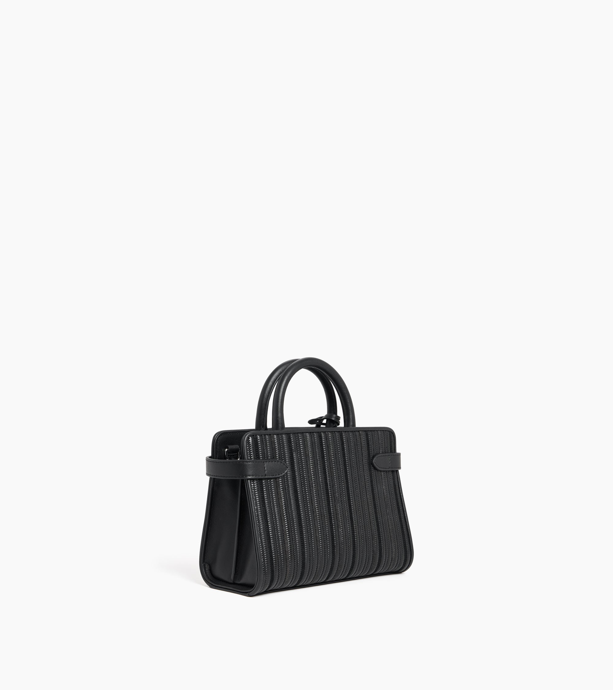 Bolso de mano pequeño Emilie de piel trenzada reutilizada