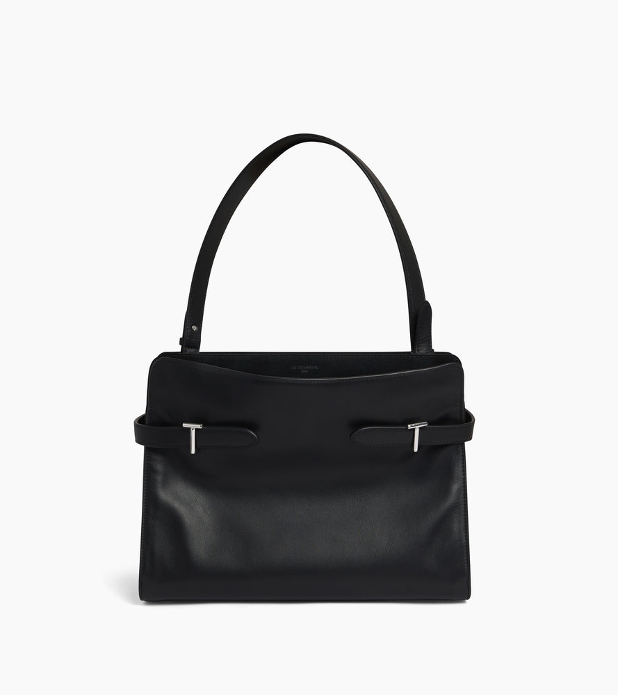 Emie large handbag in smooth leather and nubuck