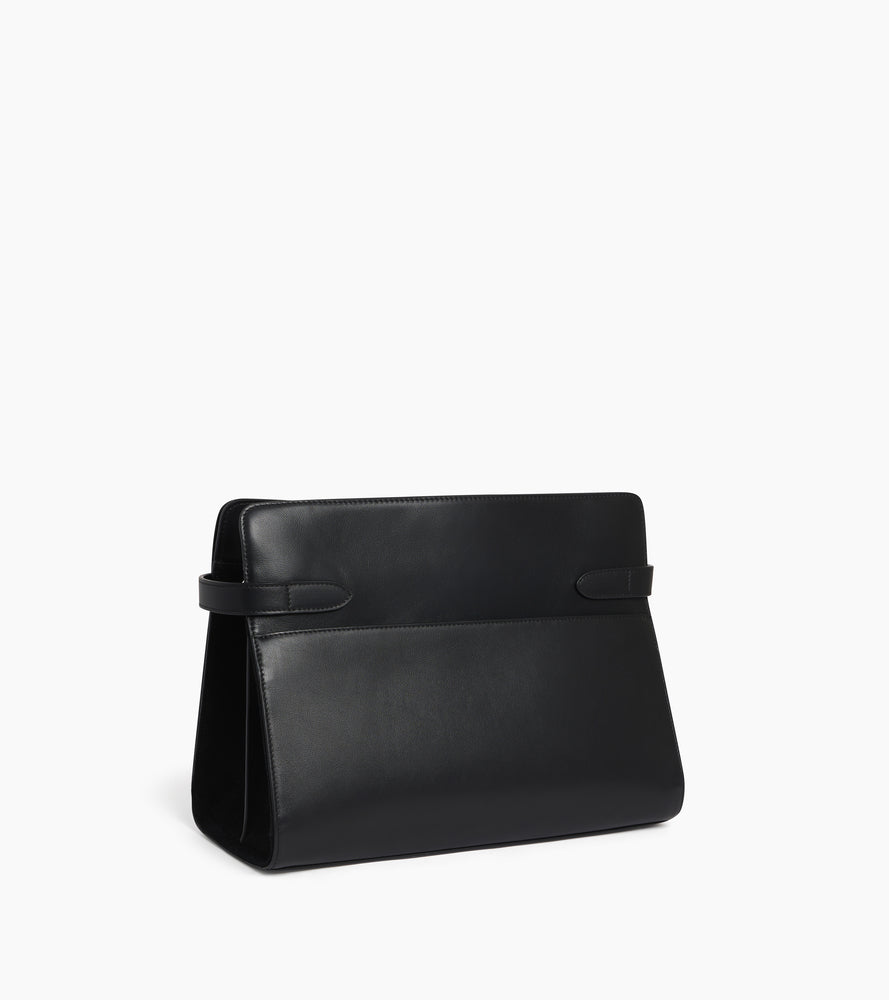 Emie large handbag in smooth leather and nubuck