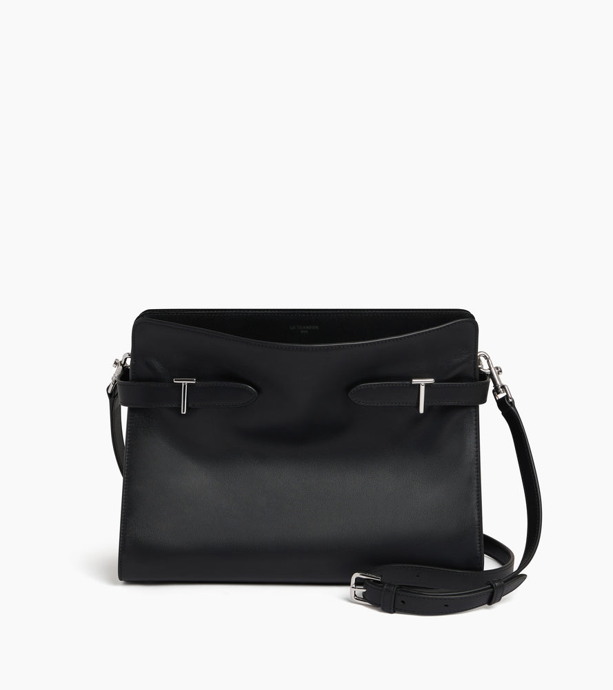 Emie large handbag in smooth leather and nubuck