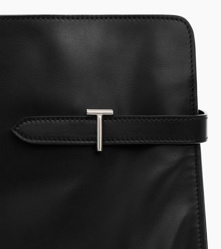 Emie maxi handbag in smooth leather and suede