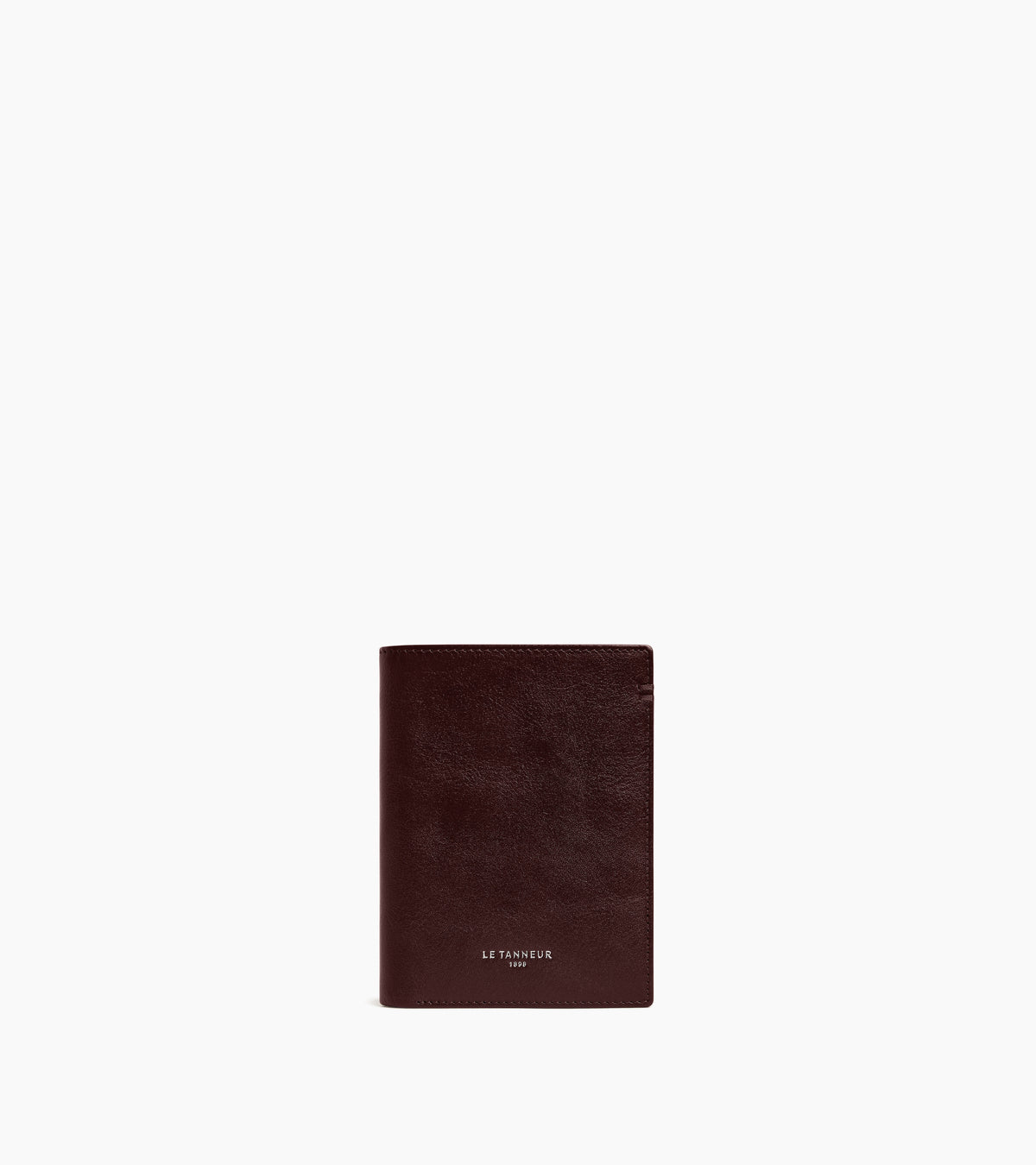 Lucien vertical zipped wallet in oiled leather