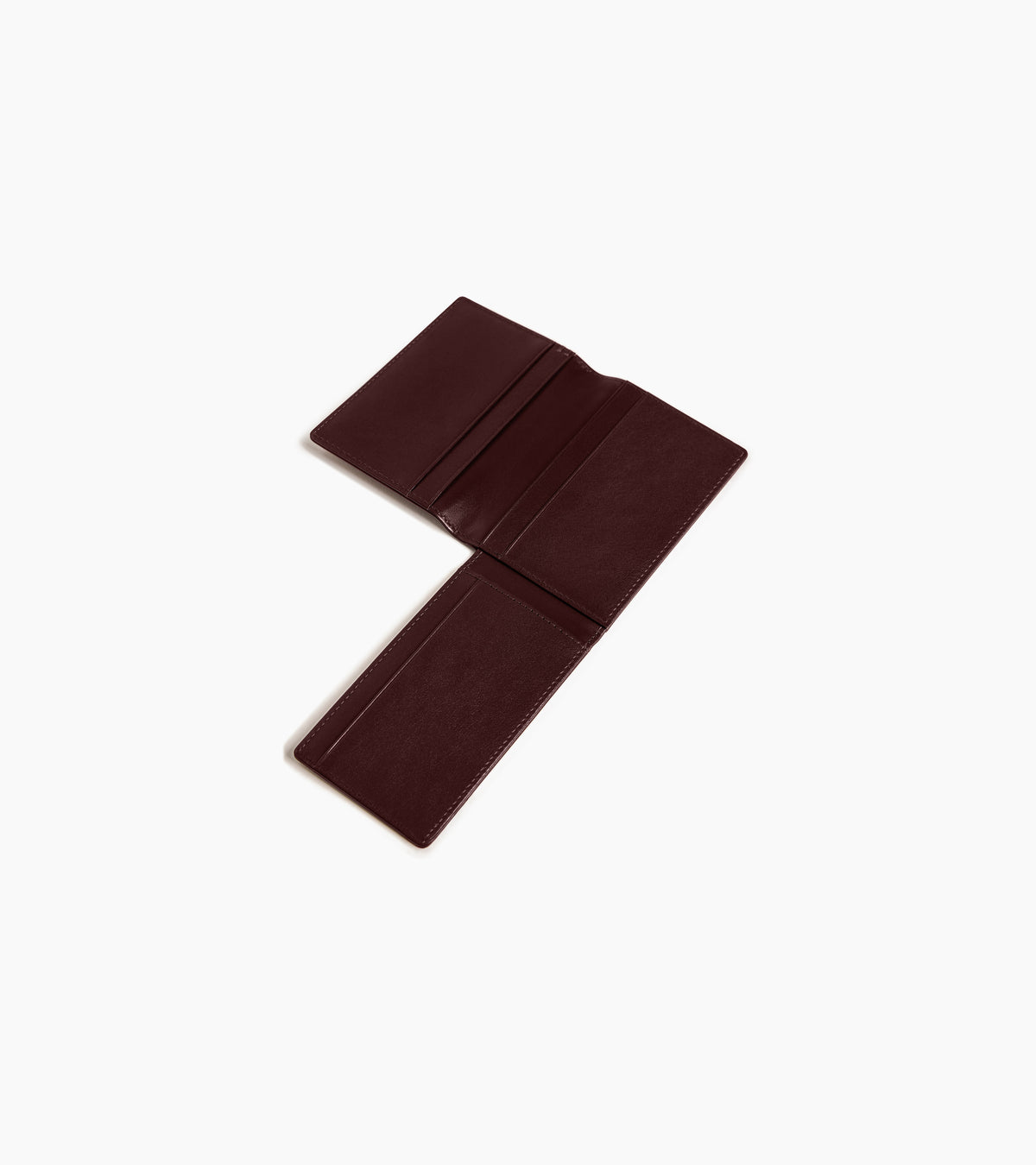 Lucien horizontal two-fold card holder in oiled leather