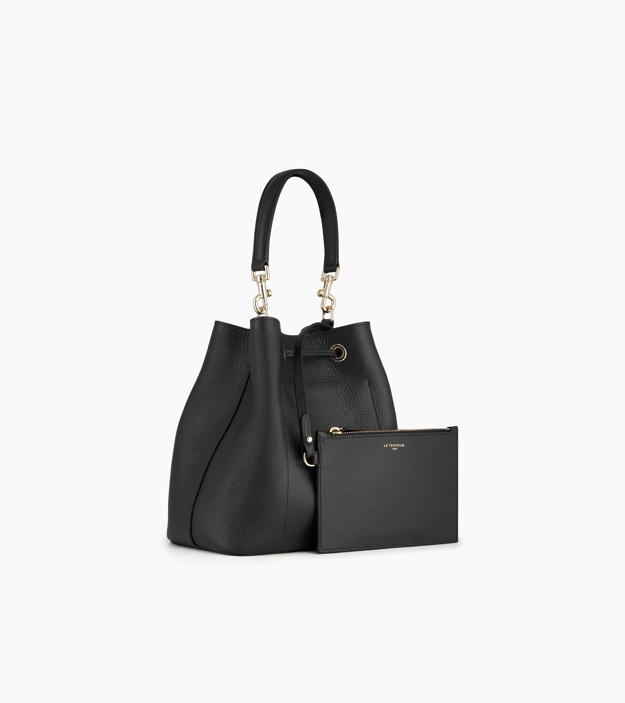 Bolso cubo Louise de piel texturizada