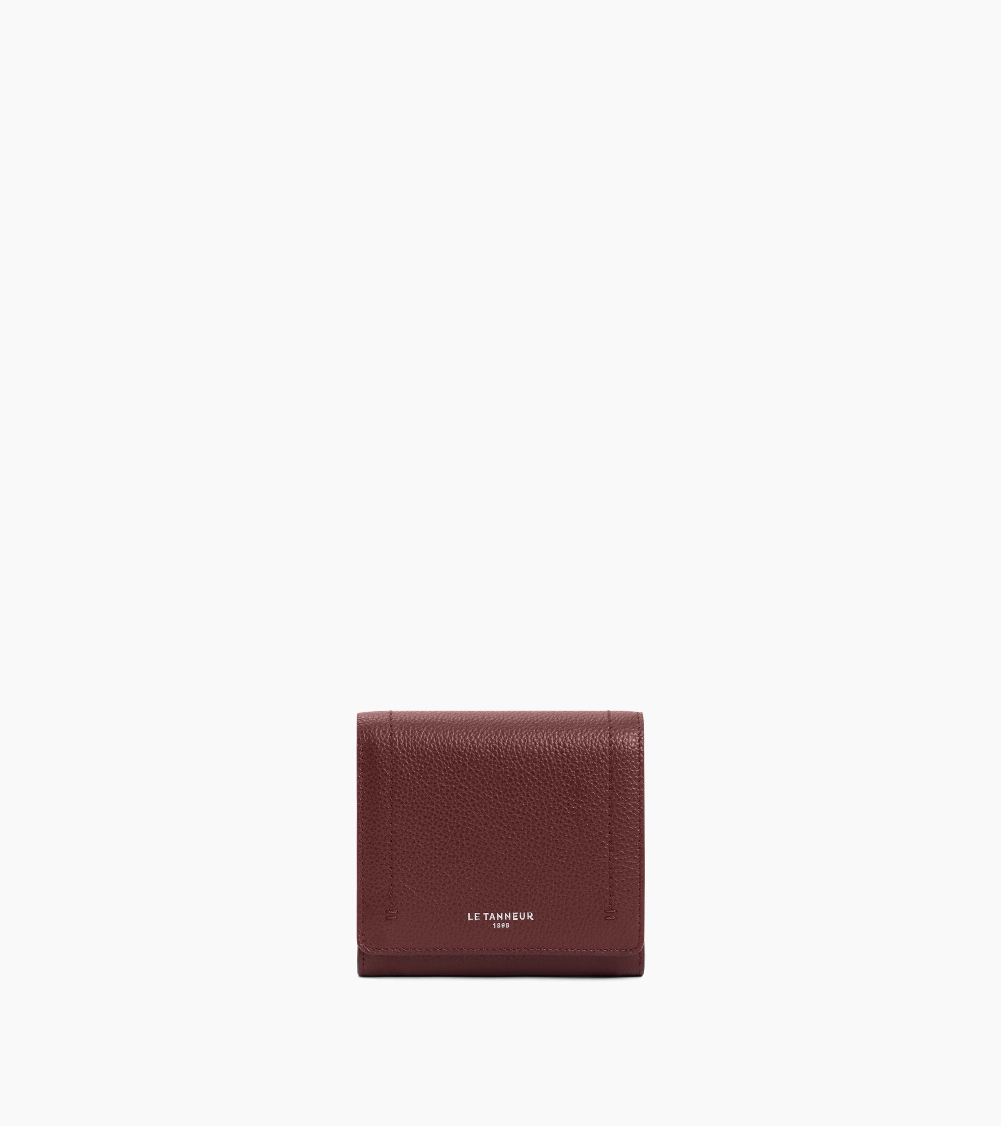 Louison small wallet with flap in grained leather