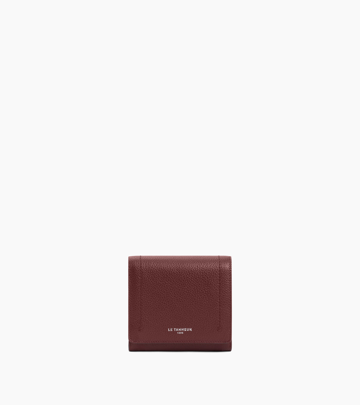 Louison small wallet with flap in grained leather