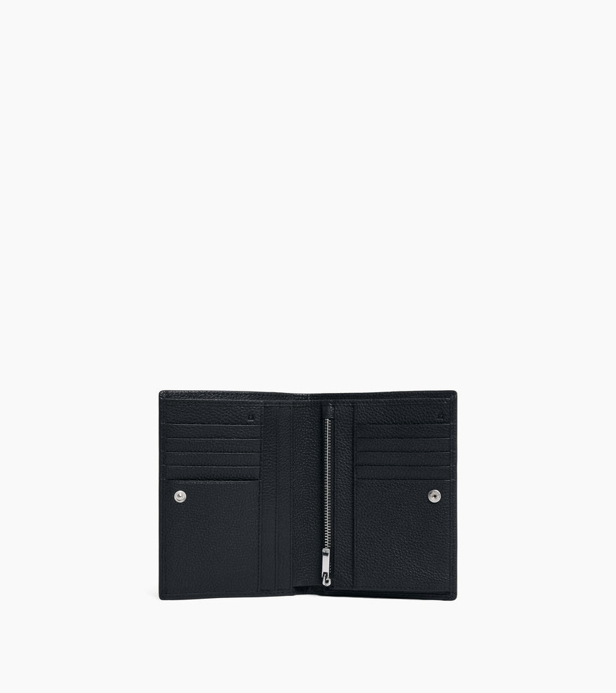 Grand portefeuille zippé Charles en cuir grainé
