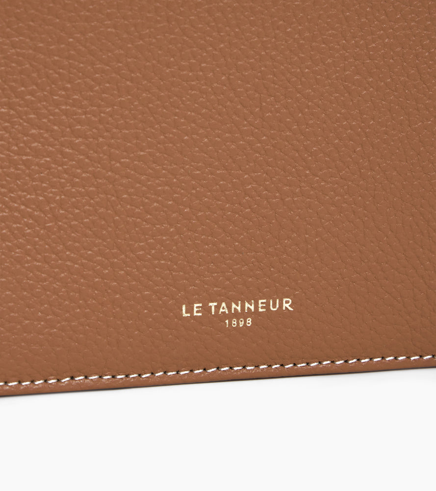 Porte cartes zippé Emilie en cuir grainé