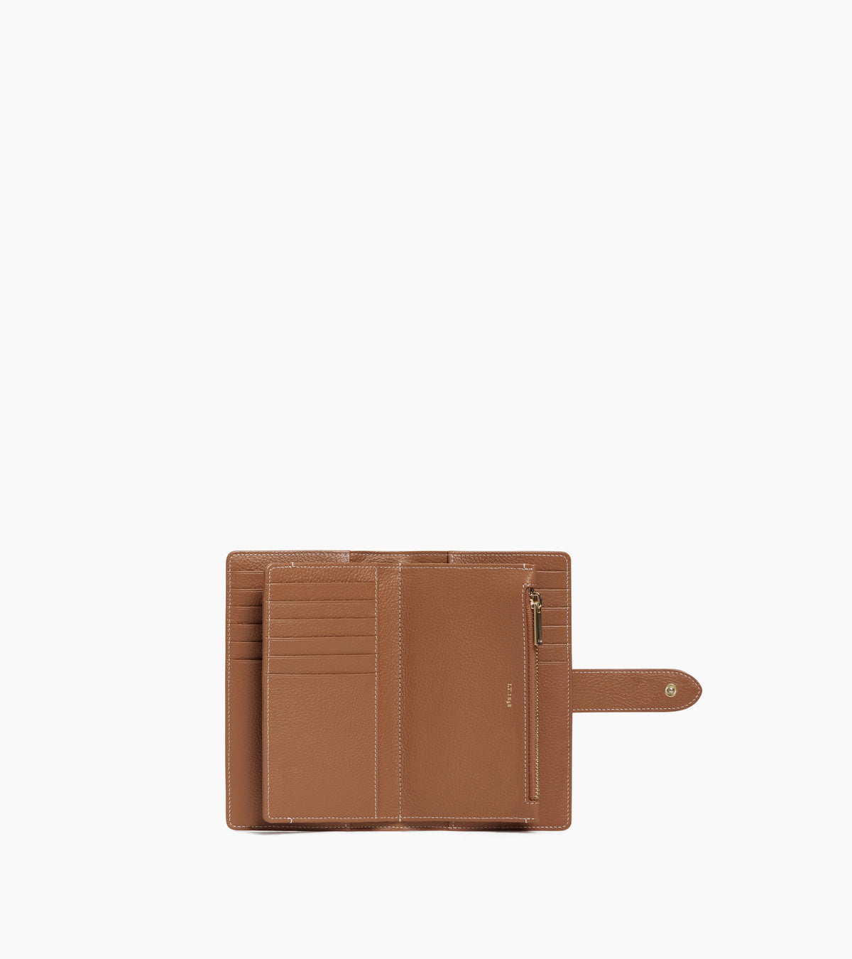 Cartera grande Marguerite de piel granulada