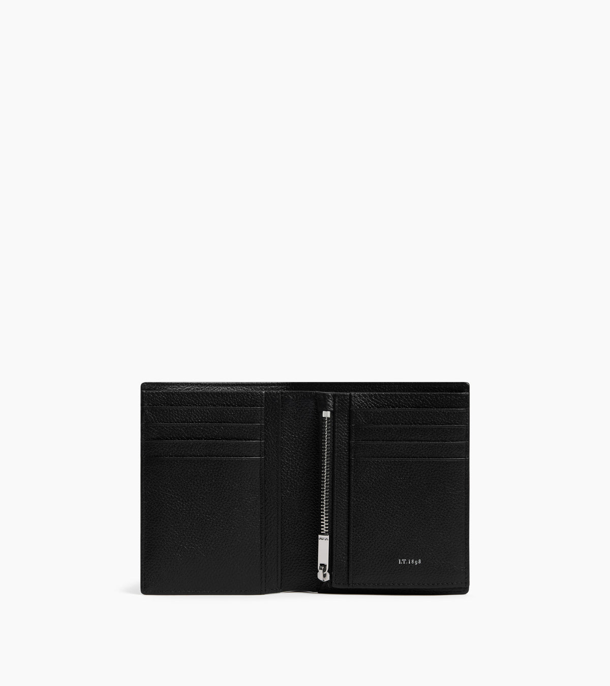 Lucien グレインレザー ファスナー付き ミディアム 縦型 財布