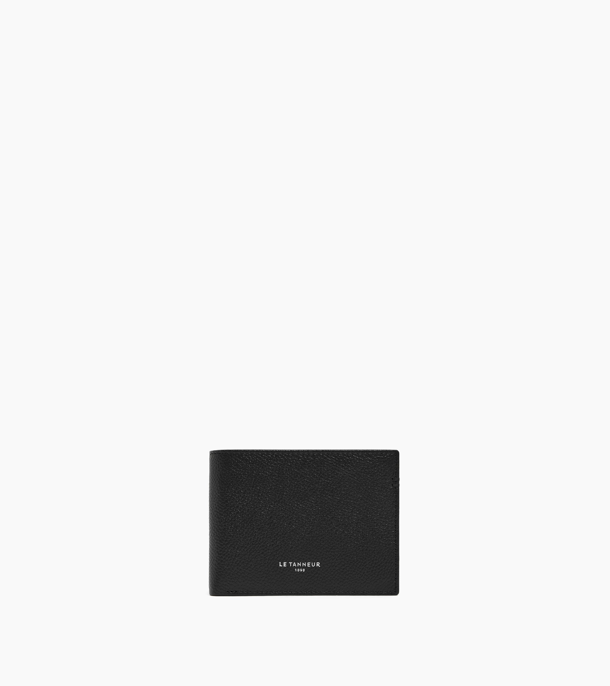 Lucien horizontal zipped wallet in grained leather