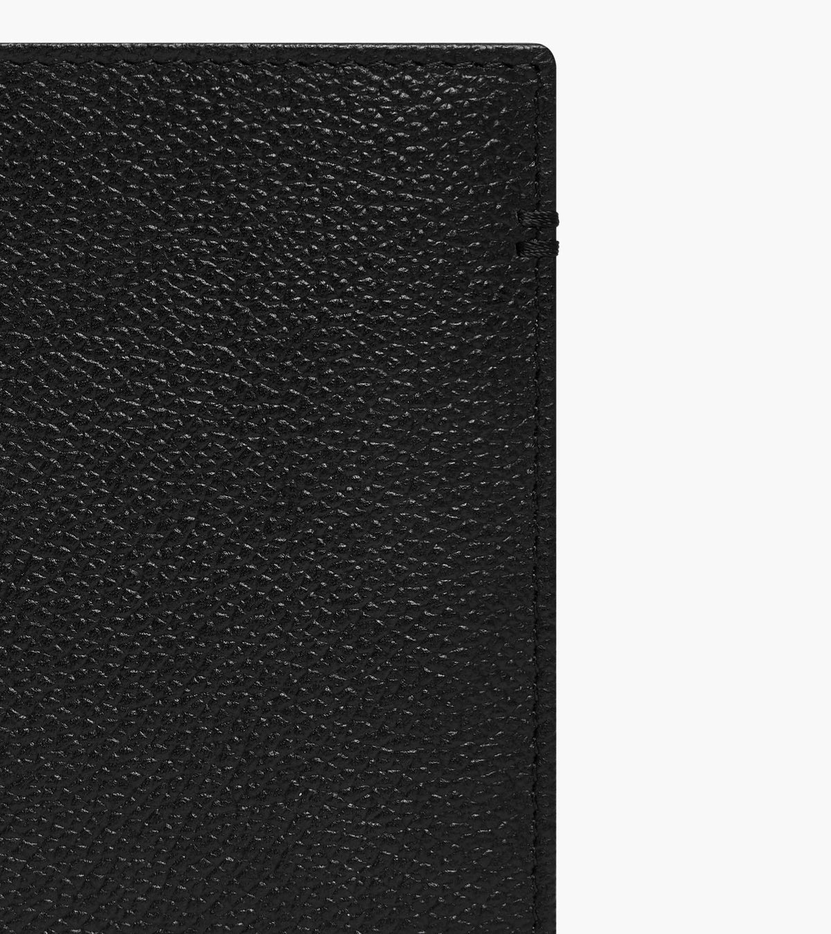 Lucien medium vertical two-fold zipped wallet in grained leather