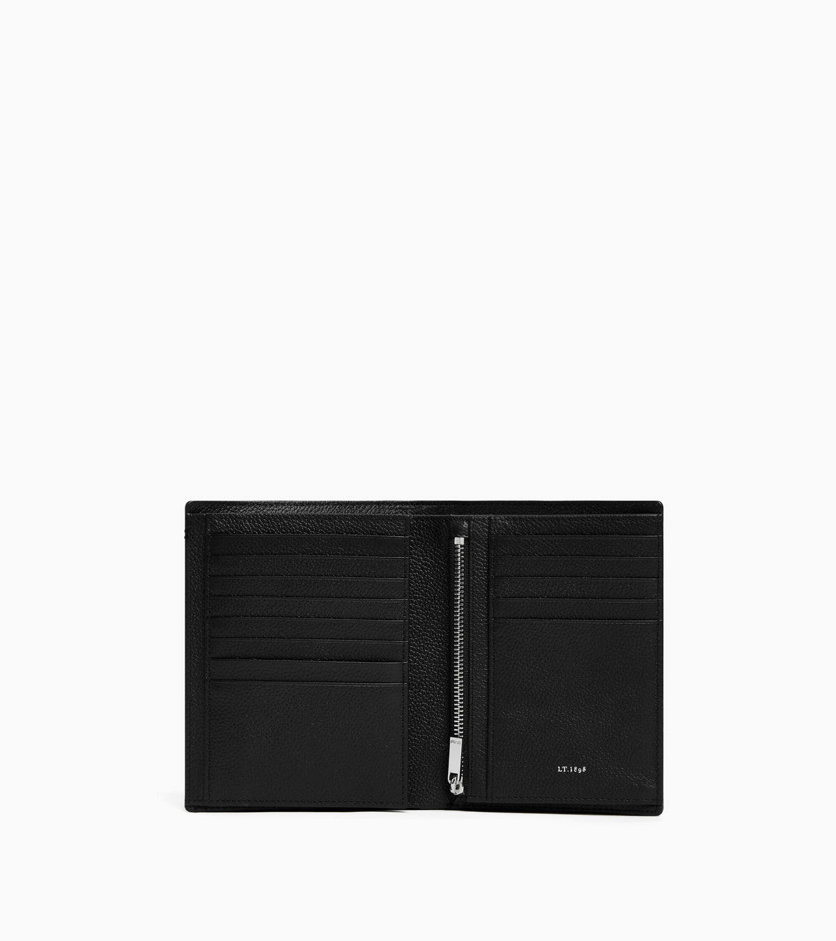 Lucien グレインレザー ファスナー付き ラージ 二つ折り財布
