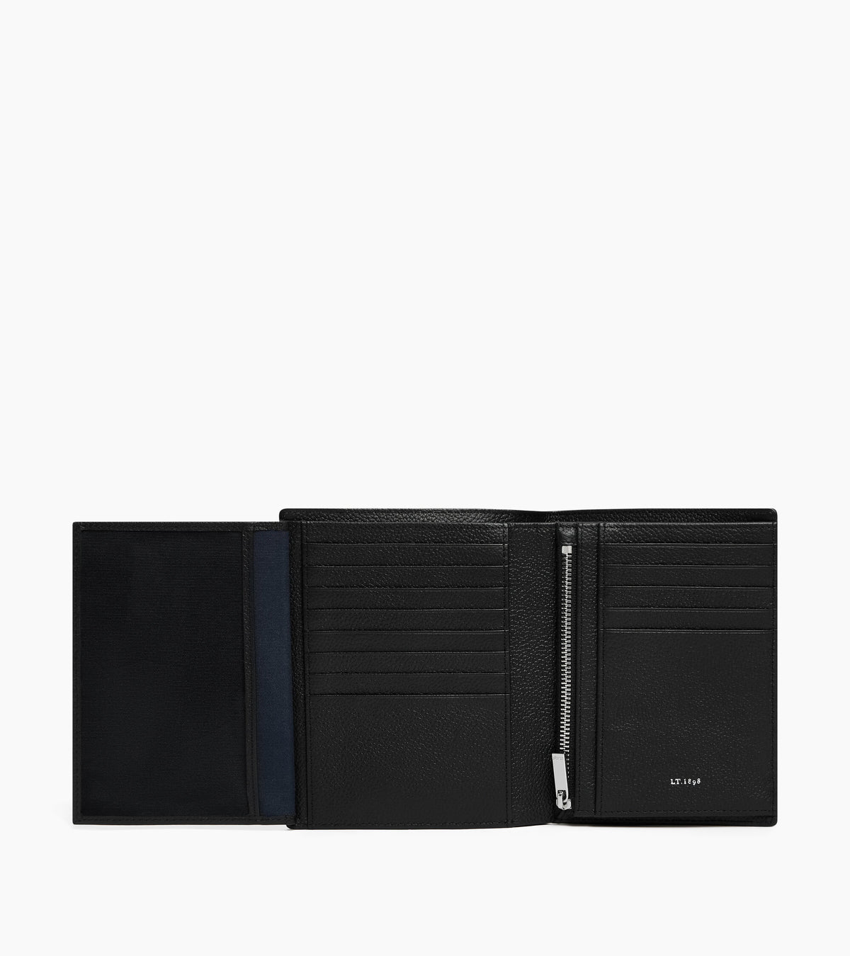 Lucien グレインレザー ファスナー付き ラージ 二つ折り財布
