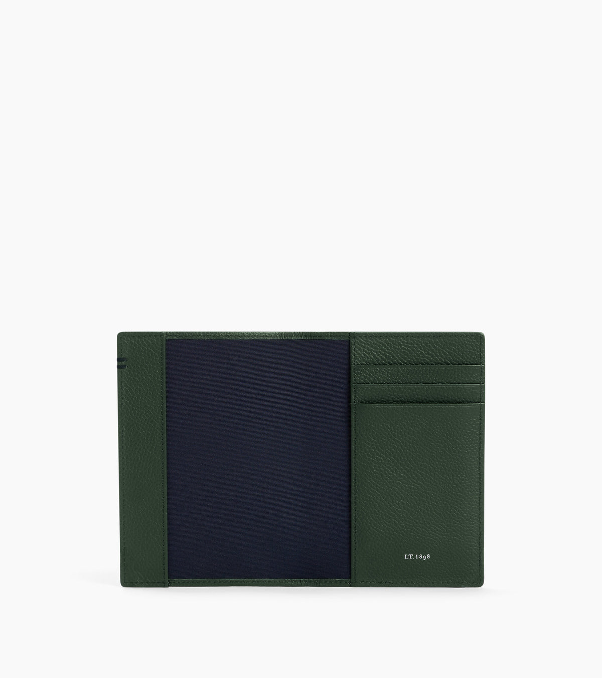 Passport holder in grained leather