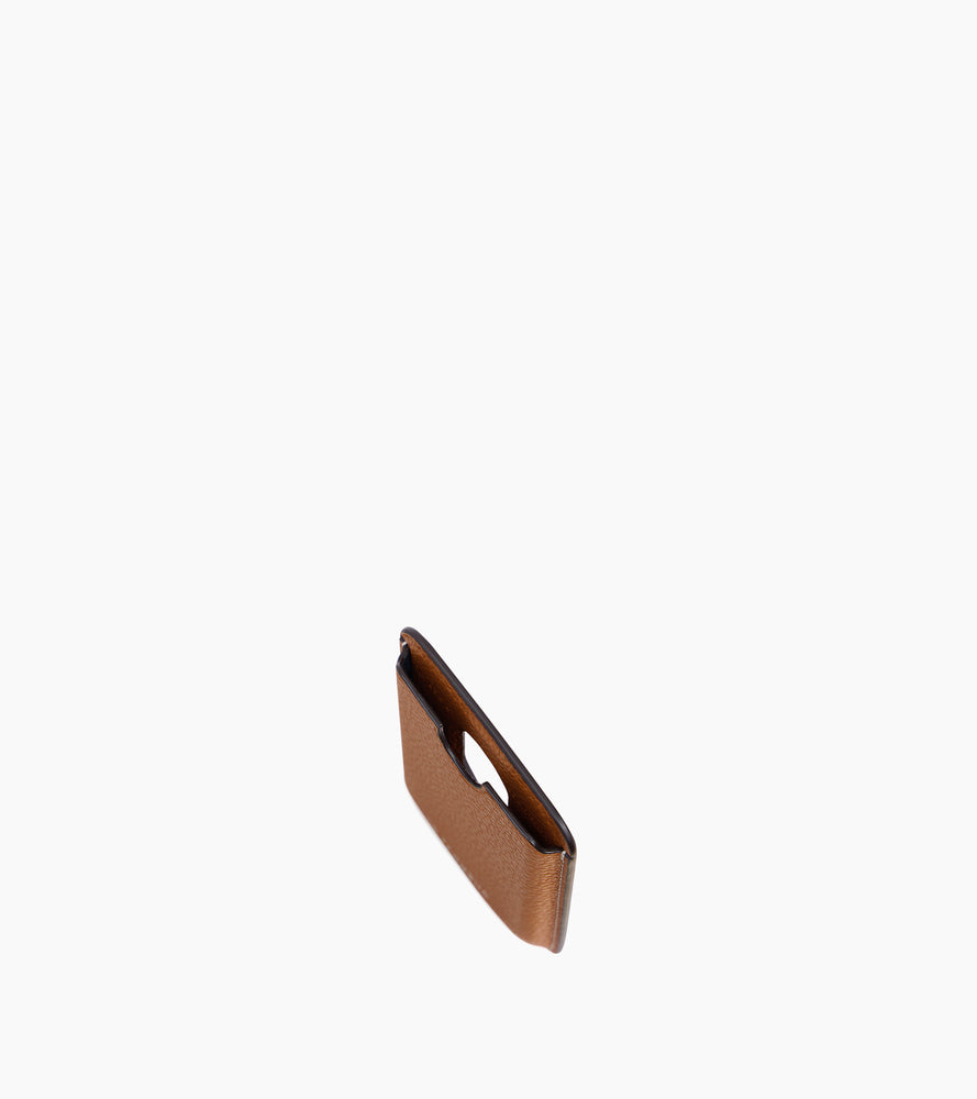 Porte cartes magnétique en cuir grainé