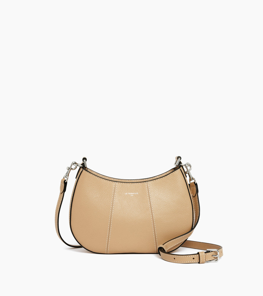 Petit sac demi-lune Juliette en cuir grainé
