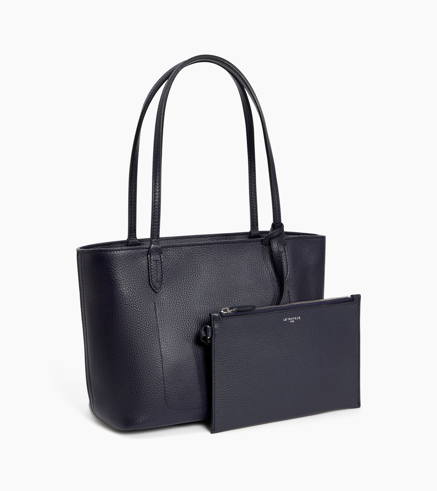 Petit sac cabas Louise en cuir grainé