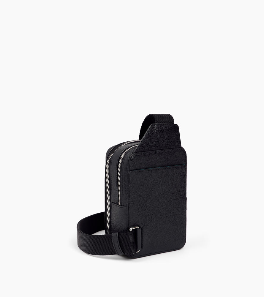 Sacoche sling Emile en cuir grainé