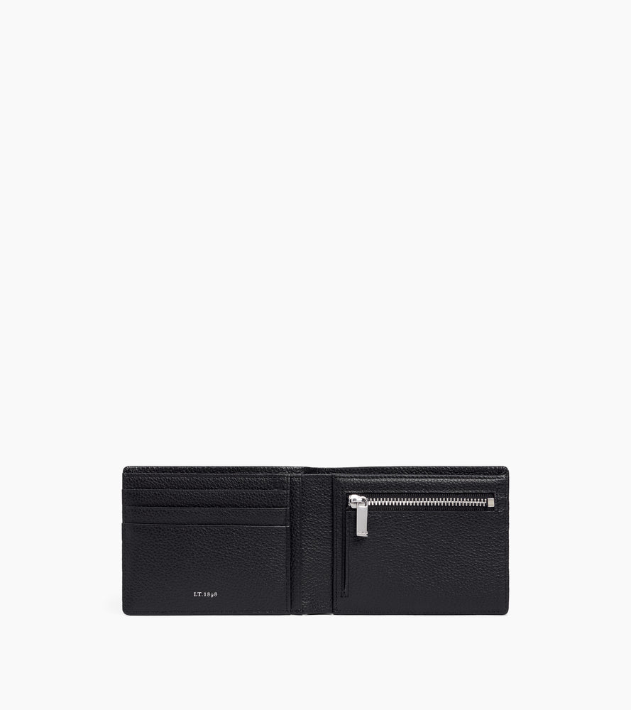 Portefeuille zippé horizontal Emile en cuir grainé