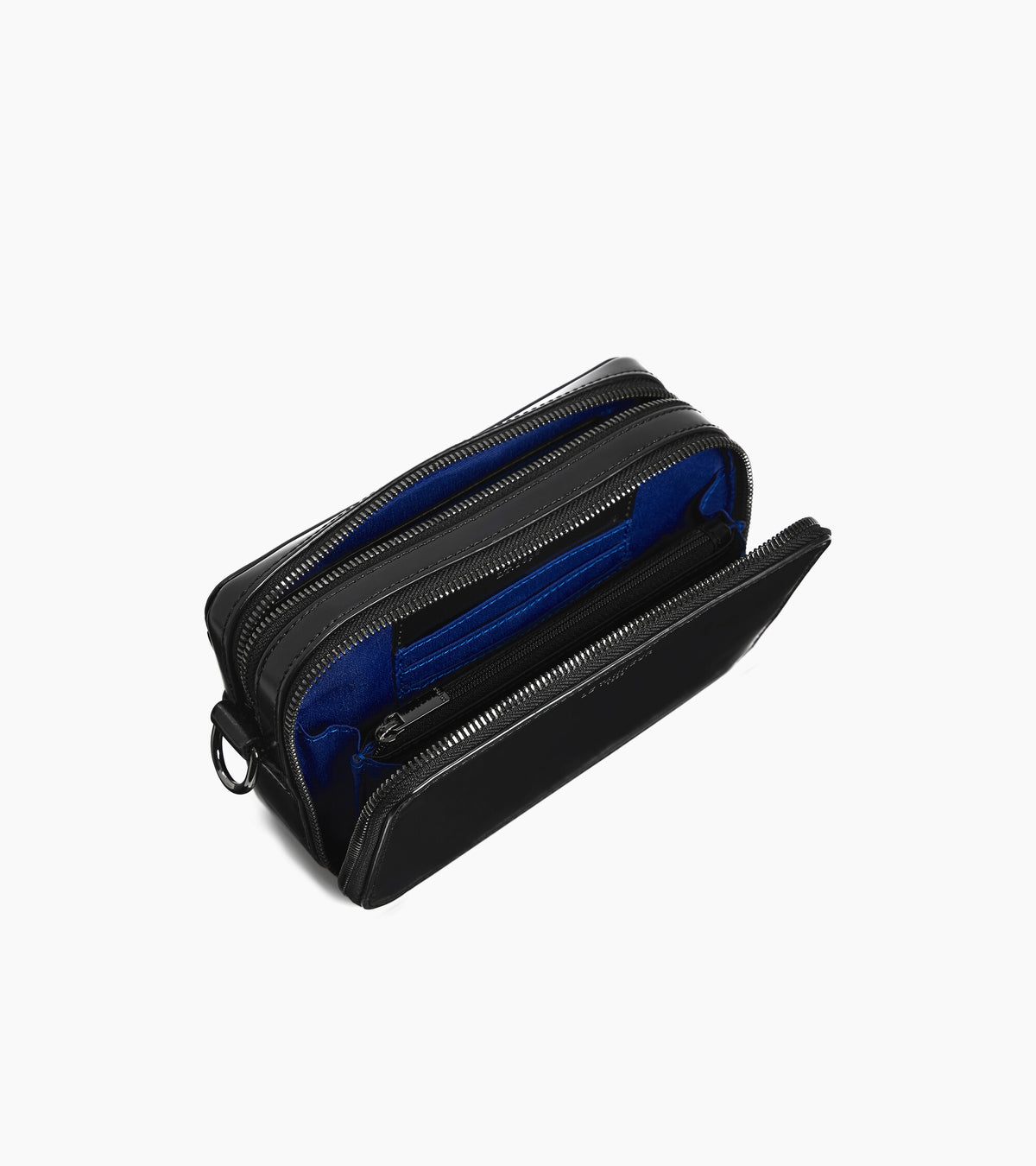 Bolso bandolera pequeño Emile con dos secciones de piel liso business efecto box