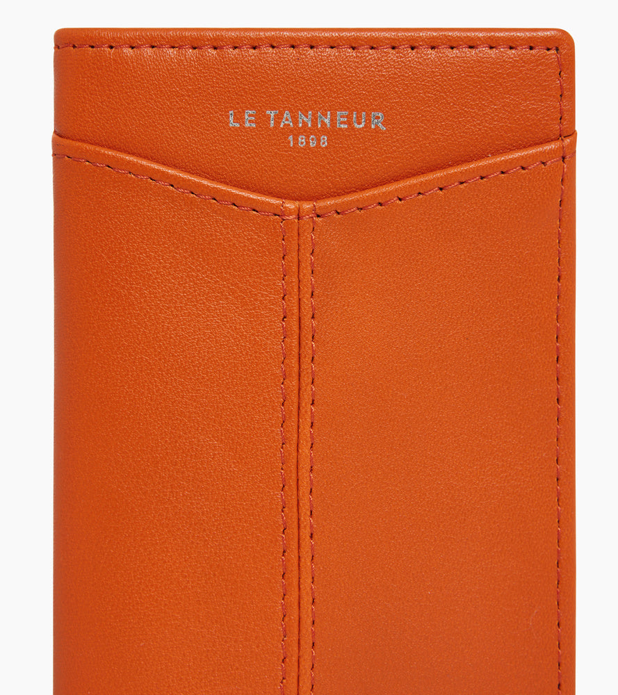 Porte cartes vertical Charlotte en cuir lisse