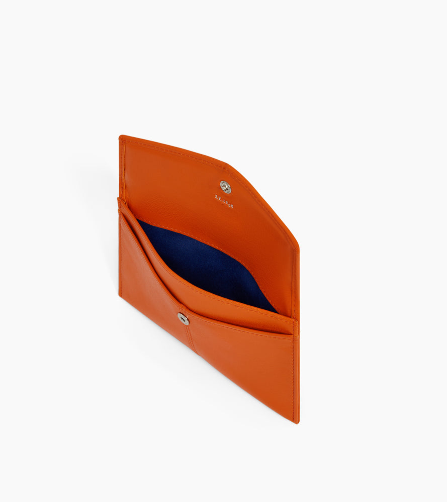 Pochette enveloppe moyen modèle Charlotte en cuir lisse
