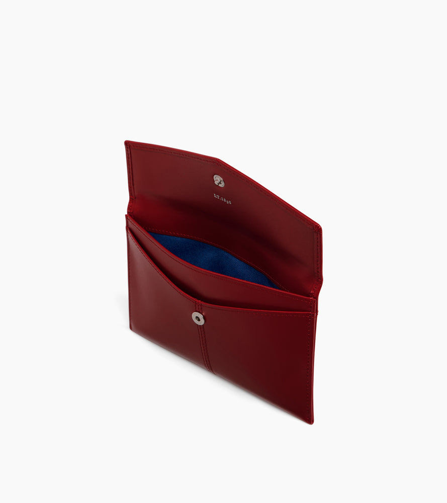 Pochette enveloppe moyen modèle Charlotte en cuir lisse