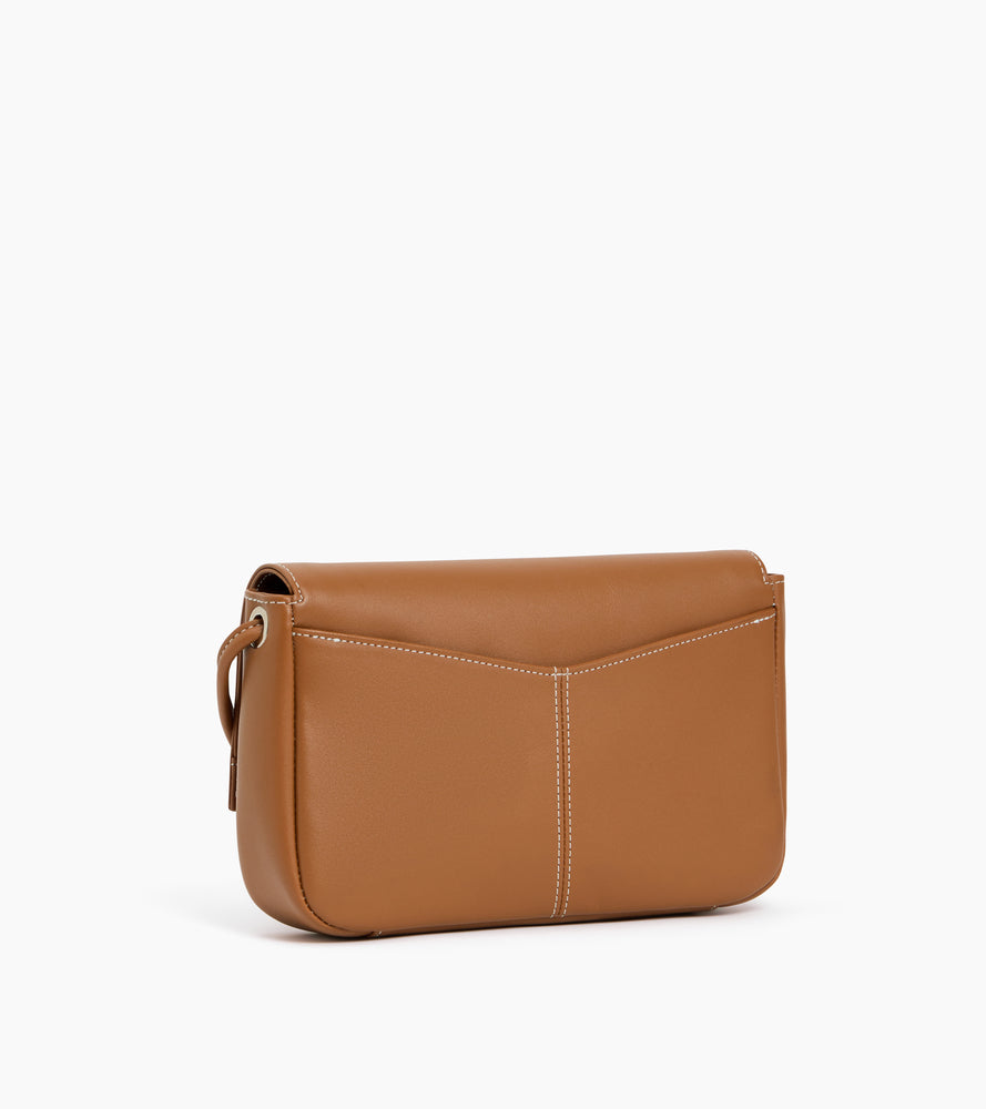 Sac pochette avec bandoulière amovible Charlotte en cuir lisse
