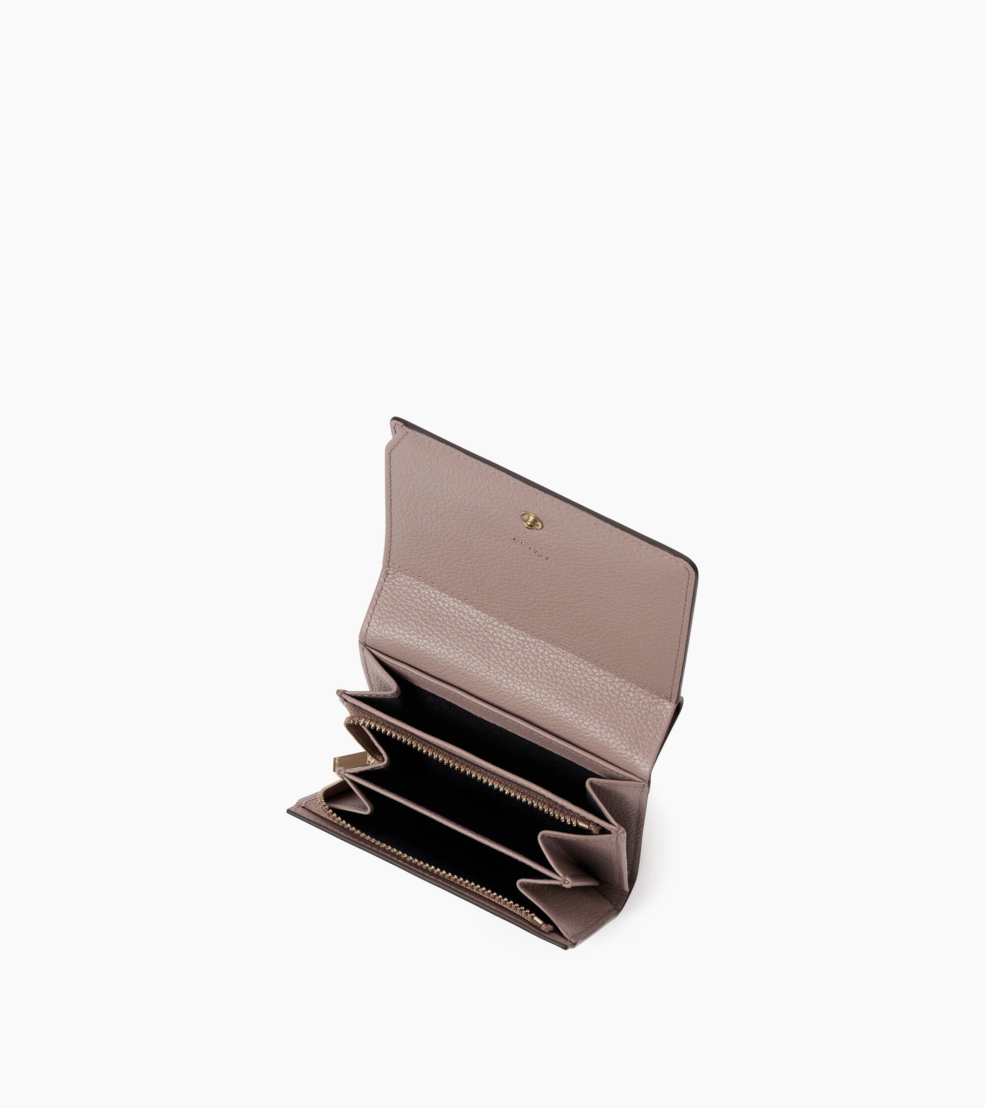 Louison small wallet with flap in grained leather