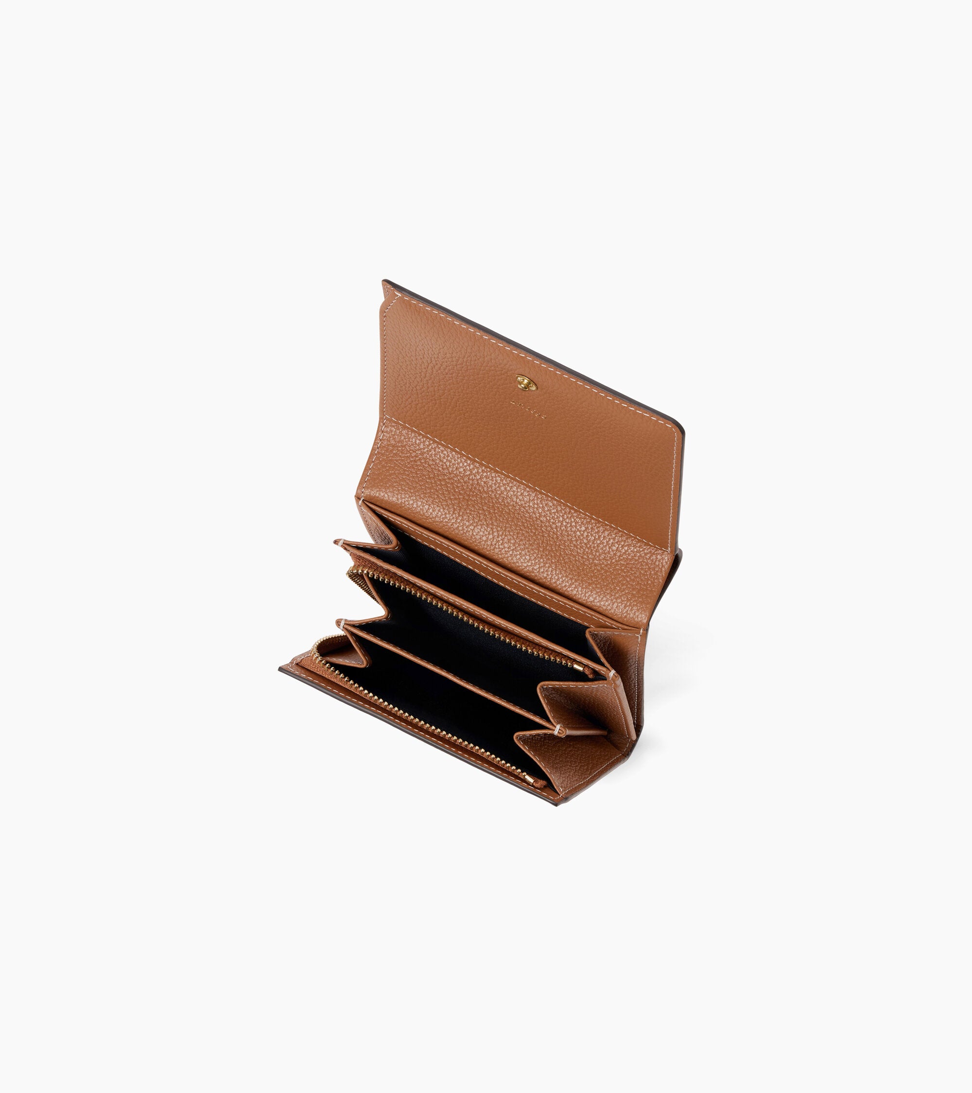 Louison small wallet with flap in grained leather