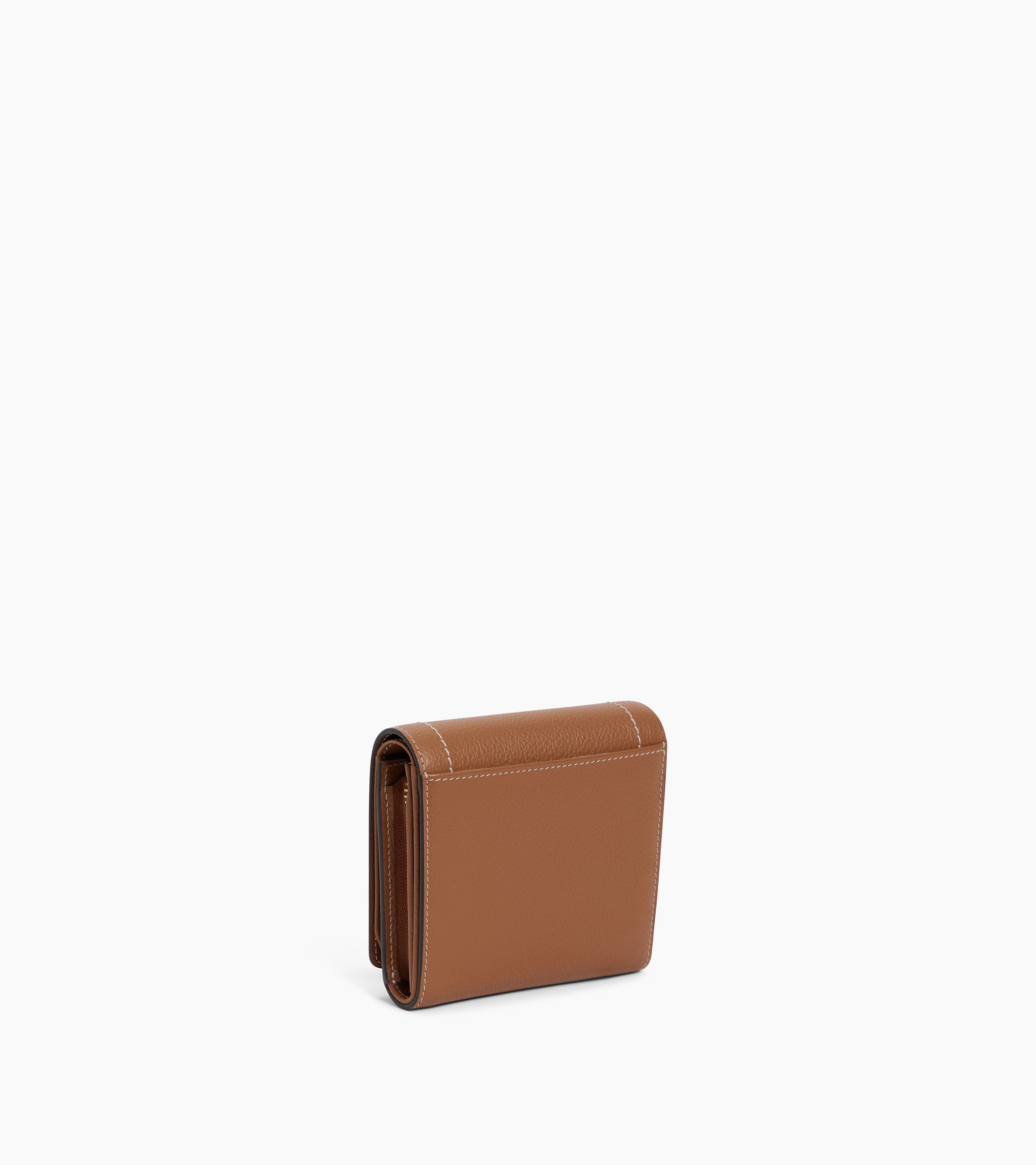Louison small wallet with flap in grained leather