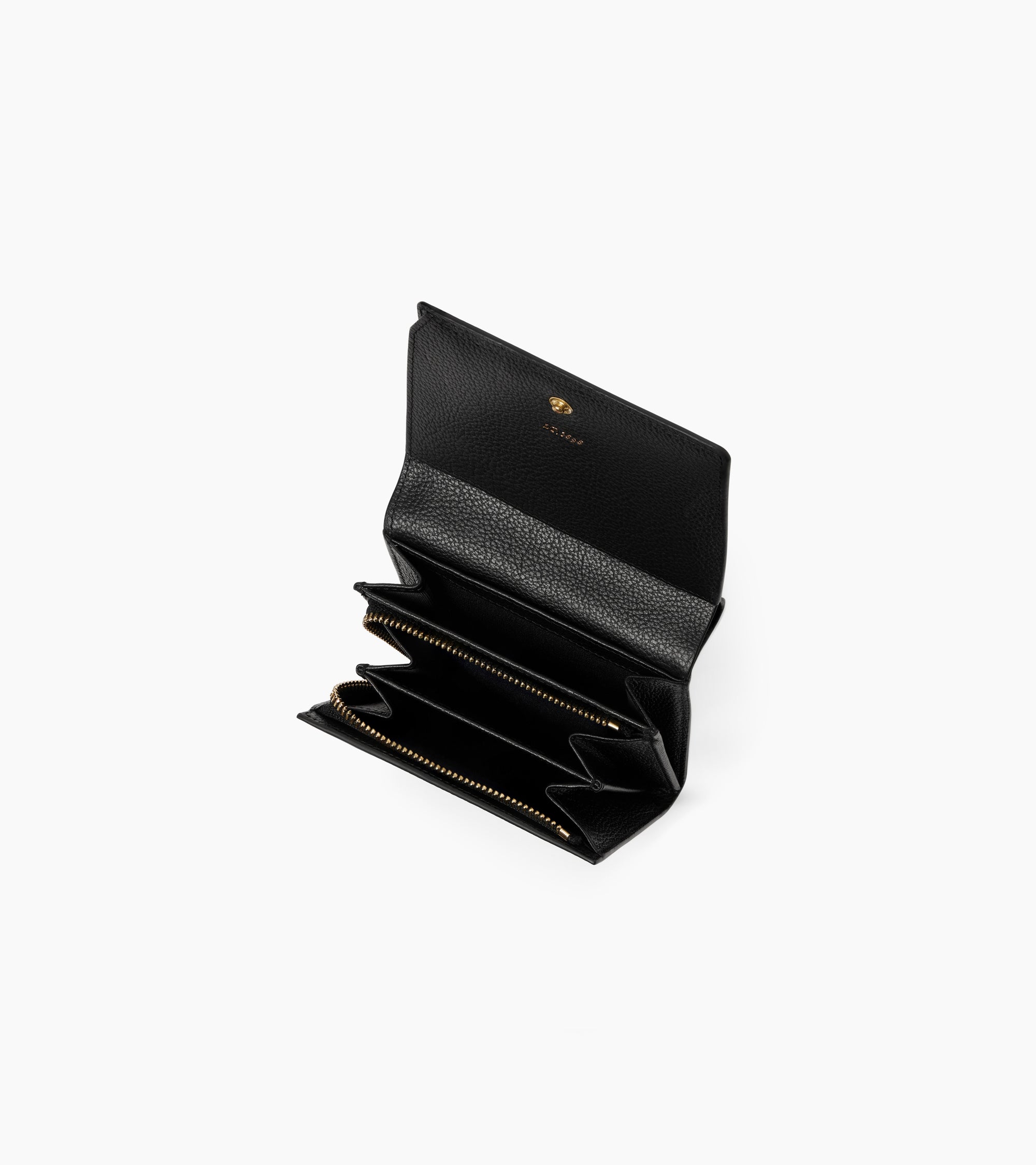 Louison small wallet with flap in grained leather