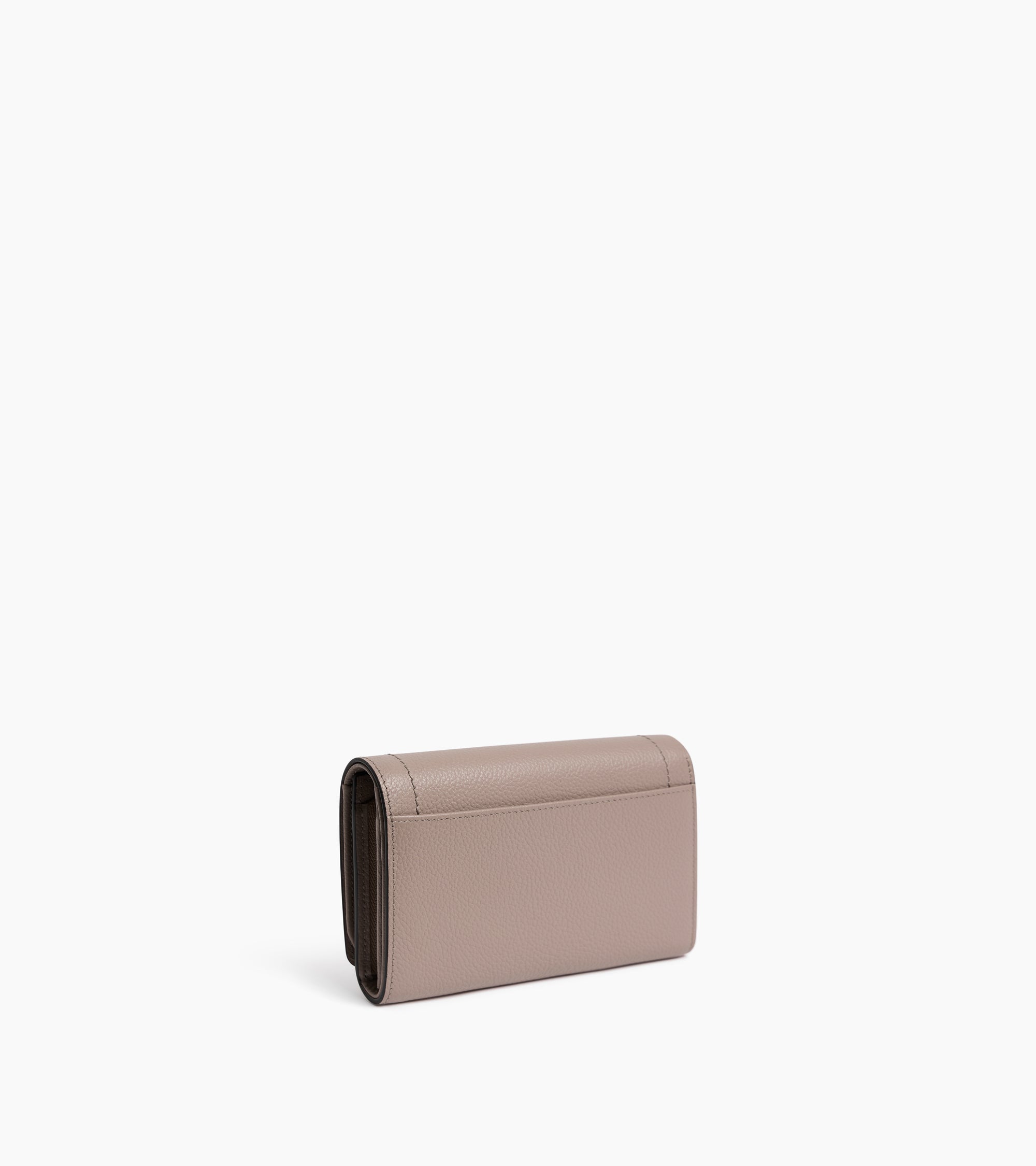 Louison medium wallet with flap in grained leather