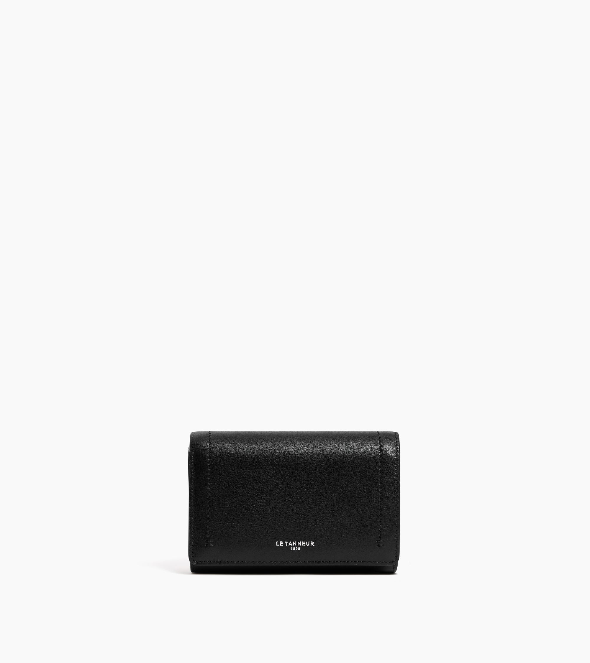 Louison medium wallet with flap in smooth leather