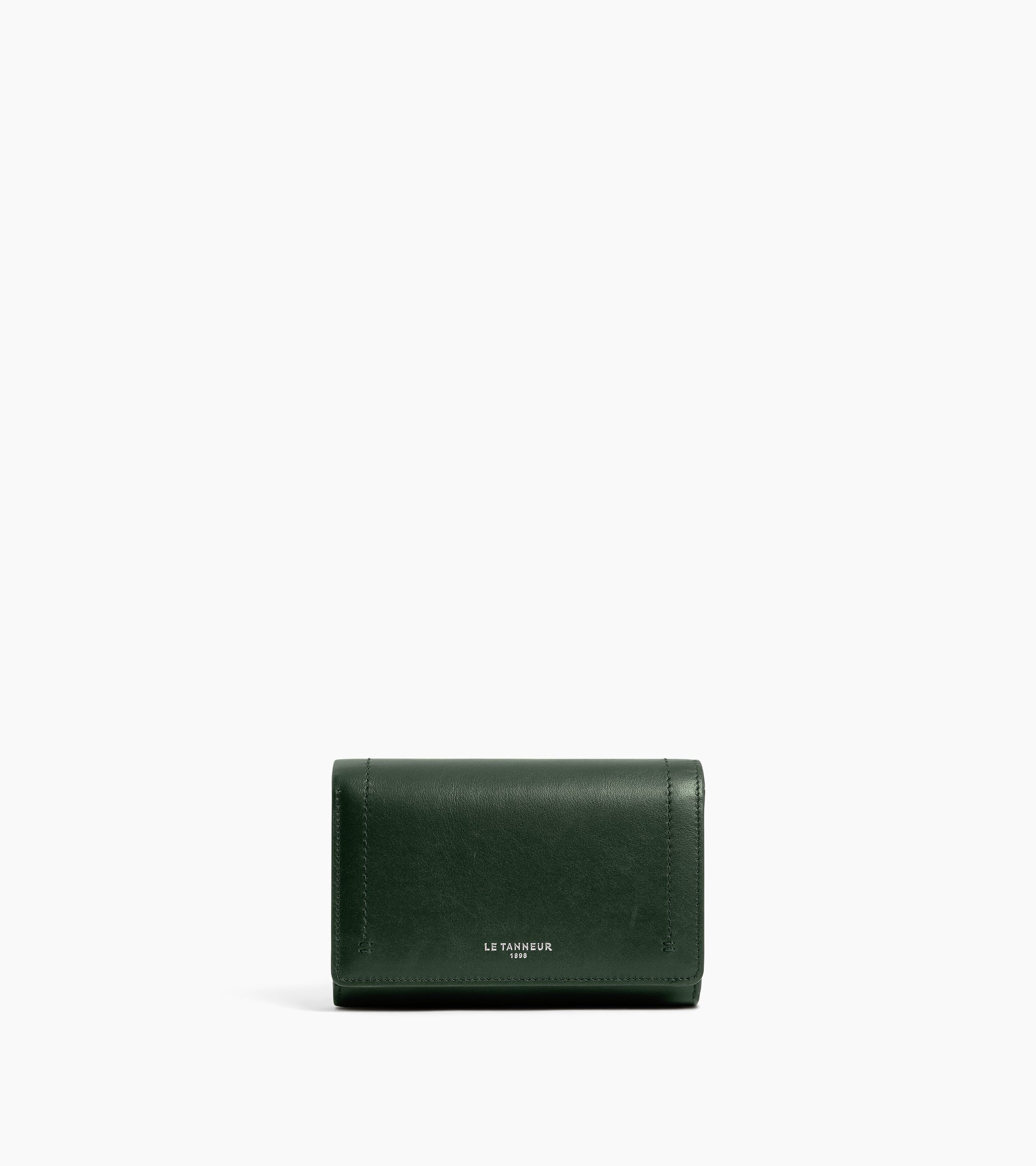 Cartera pequeña con solapa Louison de piel lisa