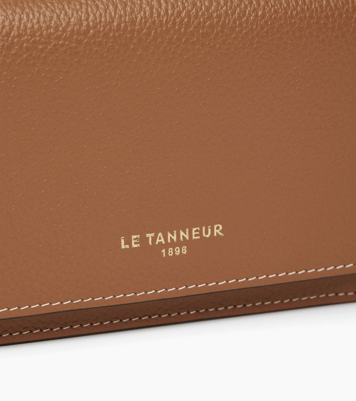 Louison medium card holder with flap in grained leather